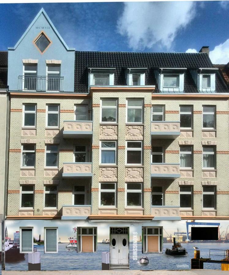 Ruhige Ferienwohnung In Der City Koenigswohnung Kiel Exteriör bild